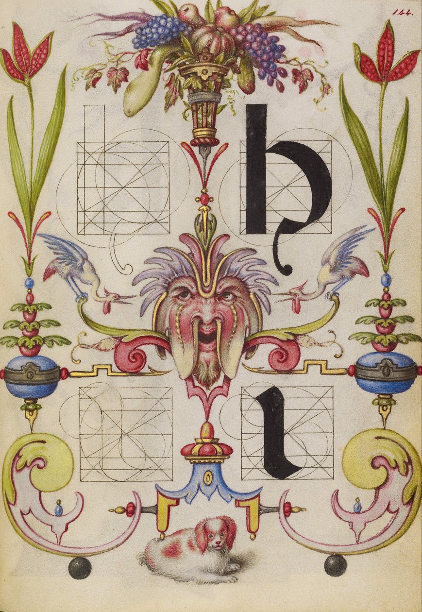 Guide pour la construction des lettres H et I - Joris Hoefnagel