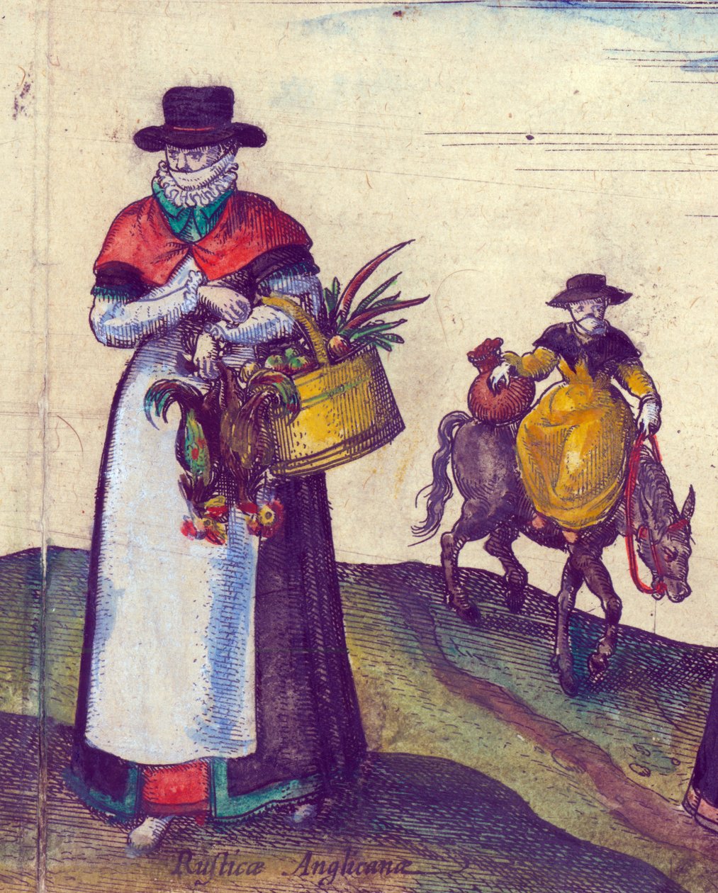 Paysans allant au marché, 1598 (détail) - Joris Hoefnagel