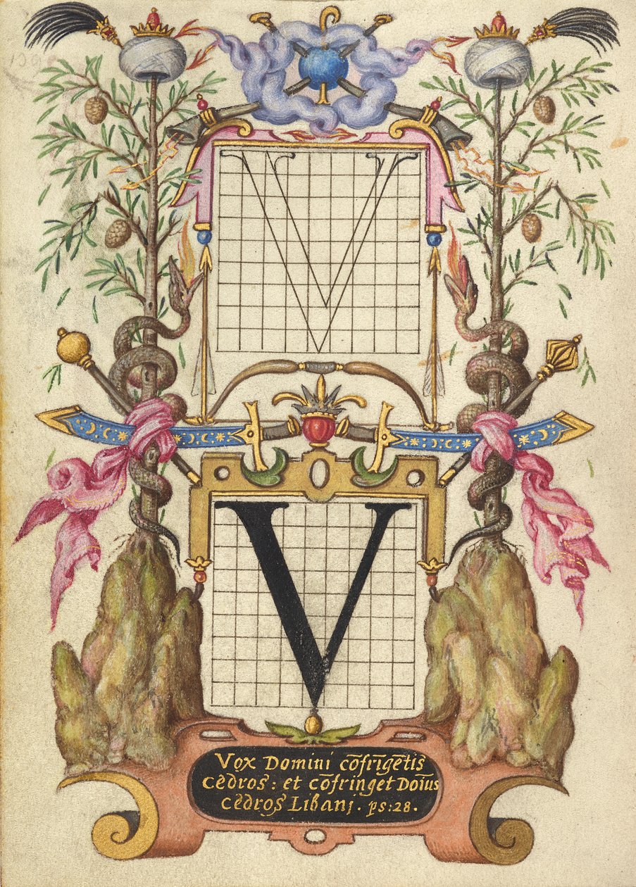 Guide de construction de la lettre V - Joris Hoefnagel