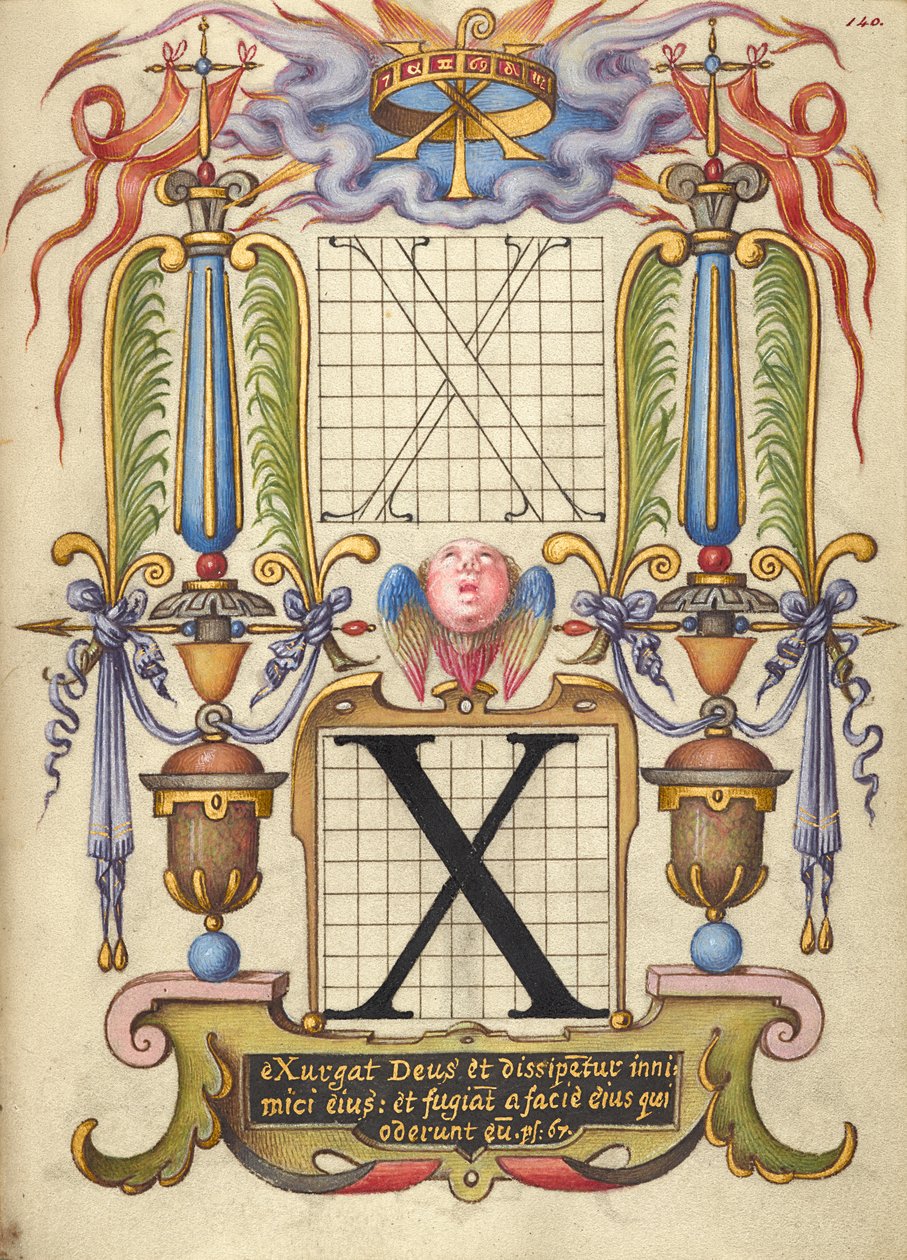 Anleitung zum Konstruieren des Buchstabens X - Joris Hoefnagel