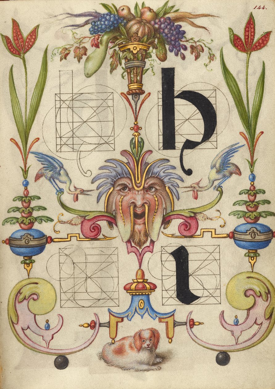 Guide de construction des lettres h et i - Joris Hoefnagel