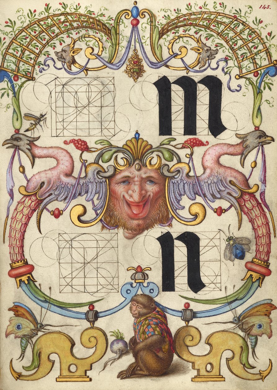Anleitung zum Konstruieren der Buchstaben m und n - Joris Hoefnagel