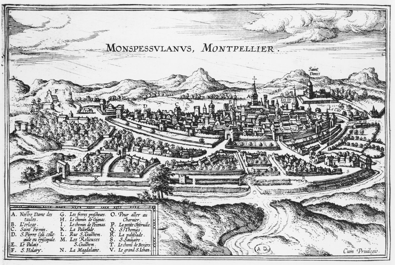 Carte de Montpellier, de 