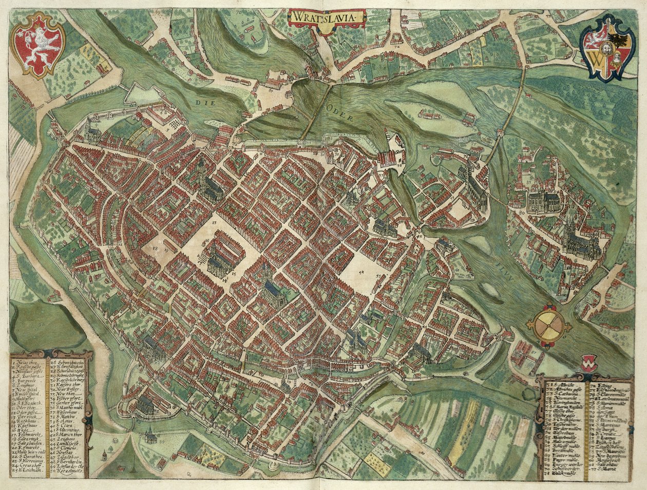 Carte de WRATISLAVA Bresslaw, de 