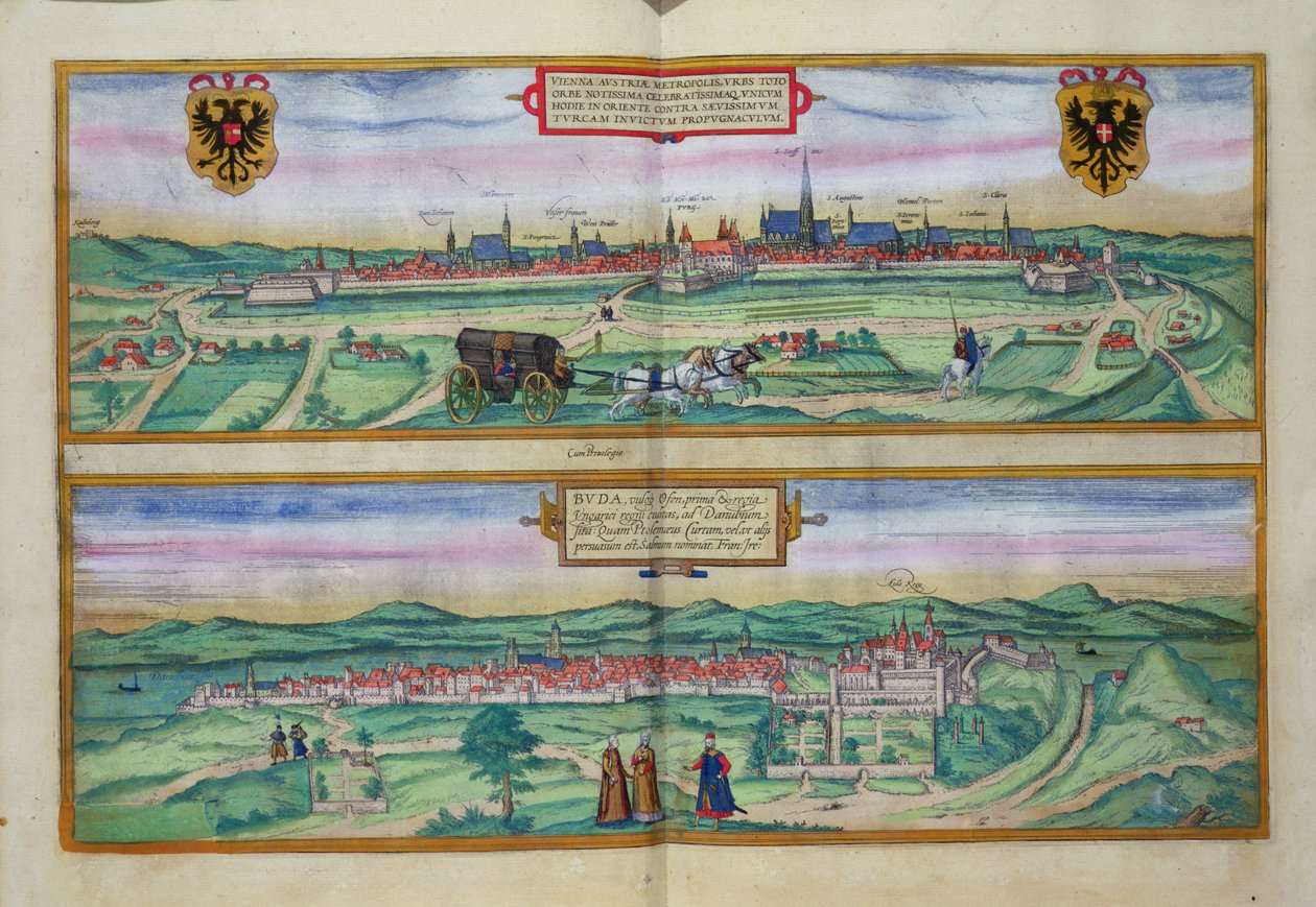 Plan de la ville de Vienne et Buda, de 
