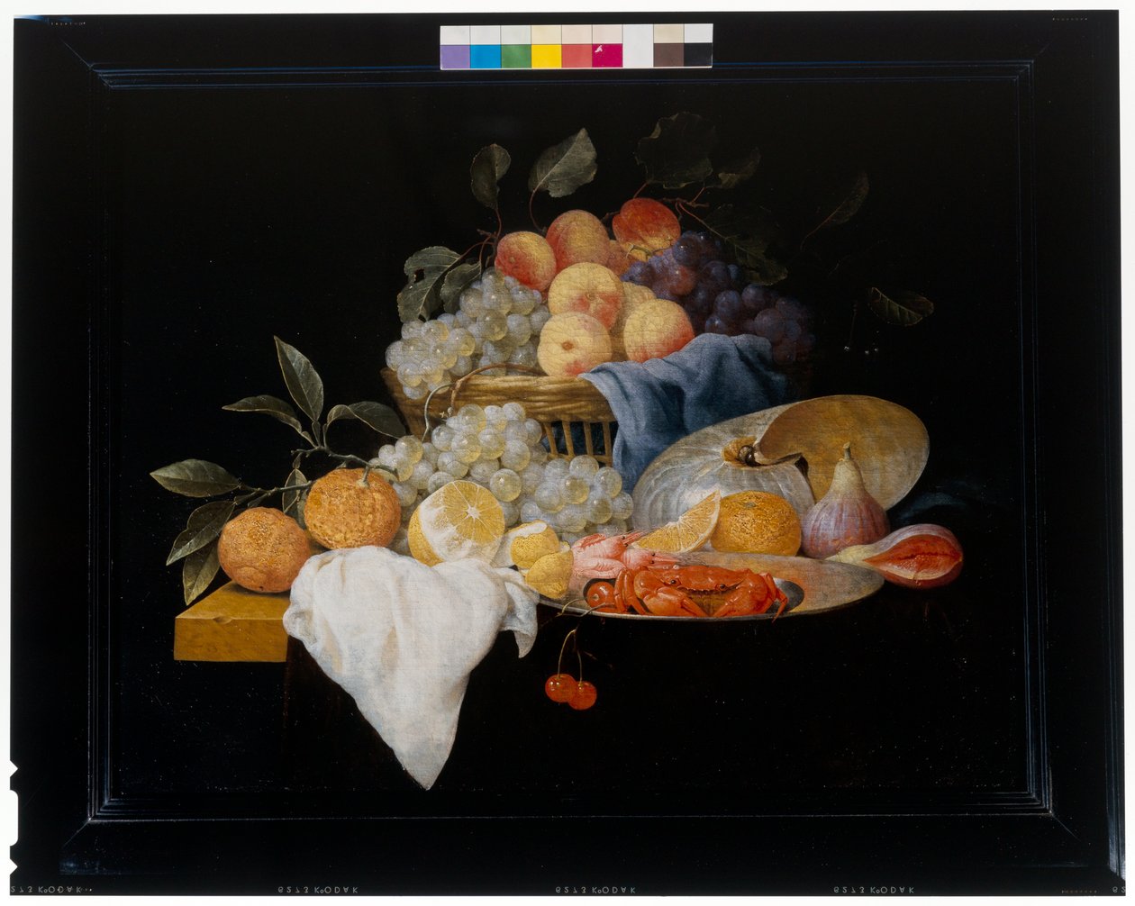 Nature morte avec fruits et crevettes - Joris van Son