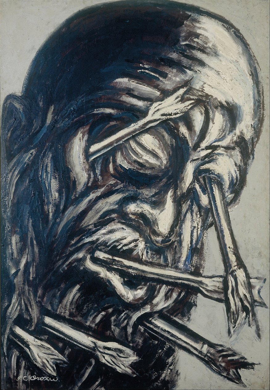 Tête percée de flèches, de la série Los teules - José Clemente Orozco
