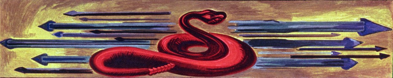 Panneau décoratif avec un serpent, de L