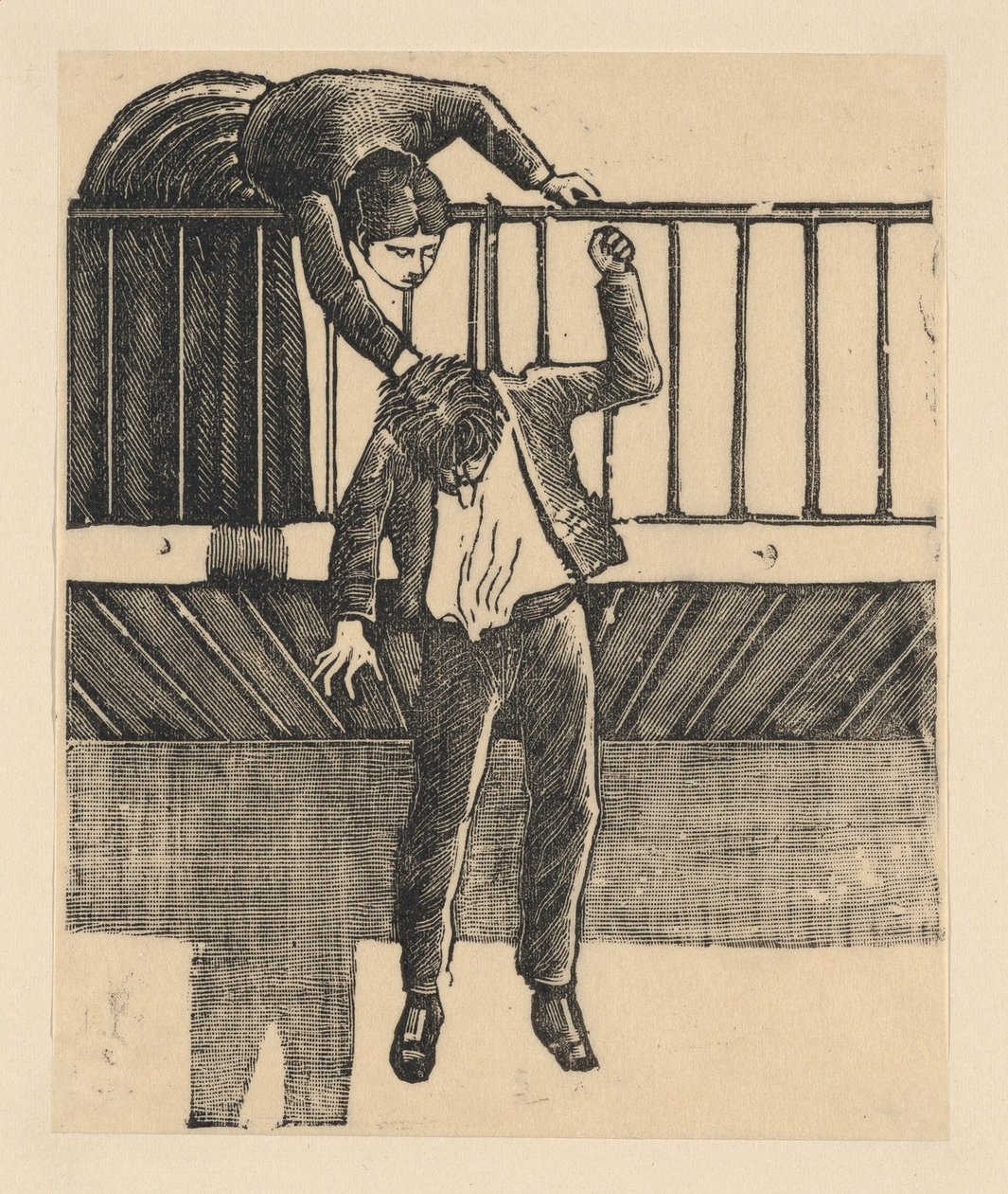 Une femme découvrant un homme qui s