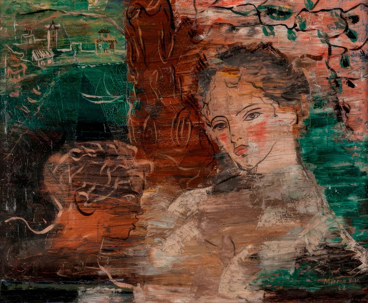 Deux personnages. Mère et enfant - José Moreno Villa