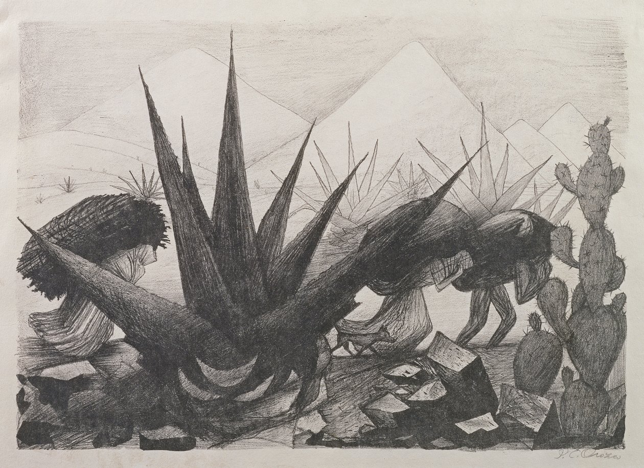 Indiens et plantes Magney - José Clemente Orozco