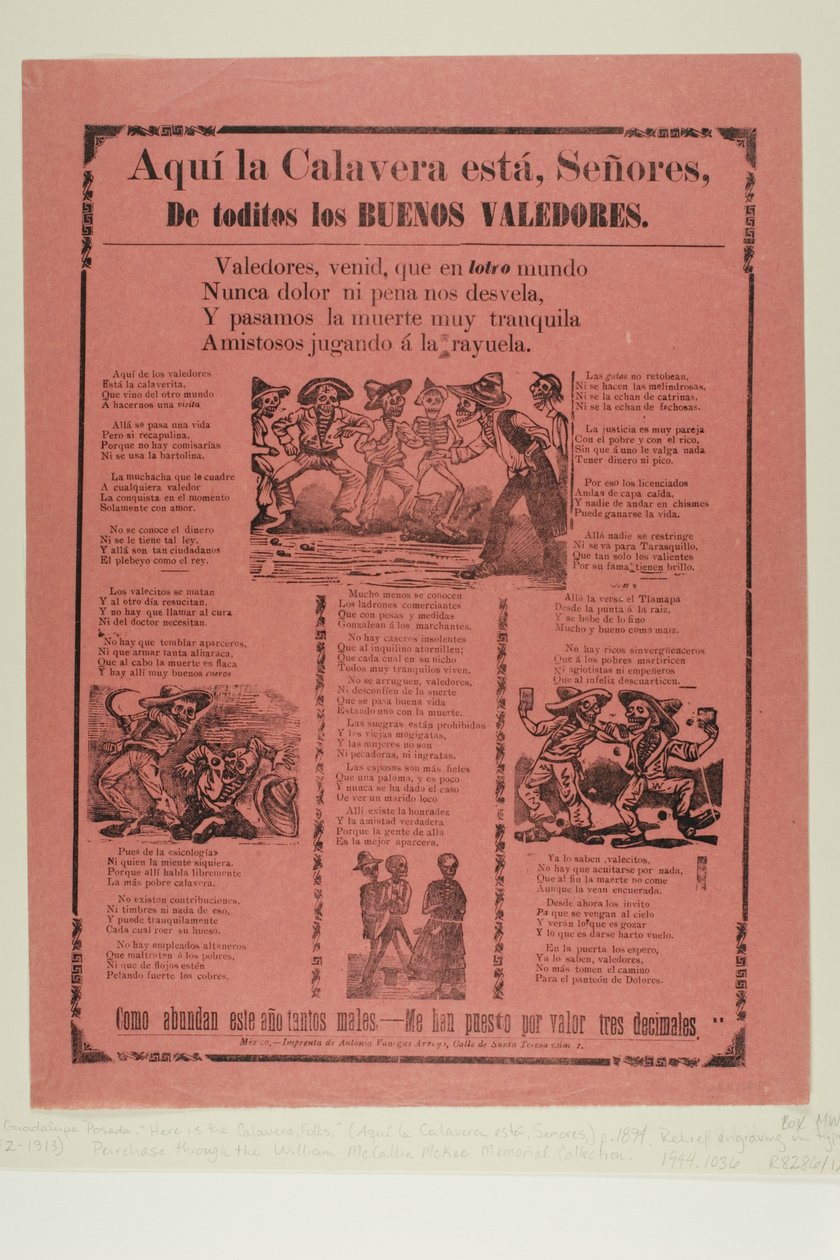 Hier sind die Calavera-Leute, alle guten Verteidiger - José Guadalupe Posada
