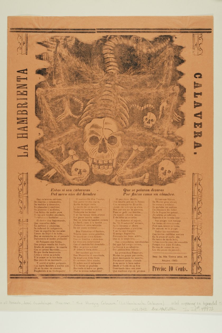 Die verhungernde Calavera - José Guadalupe Posada