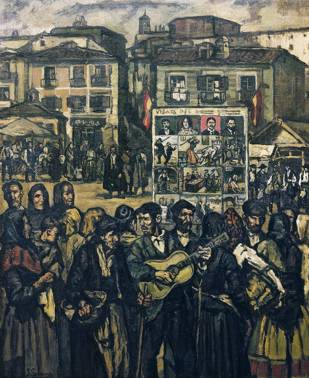 El cartel del crimen (le musicien aveugle) - Jose Gutierrez Solana