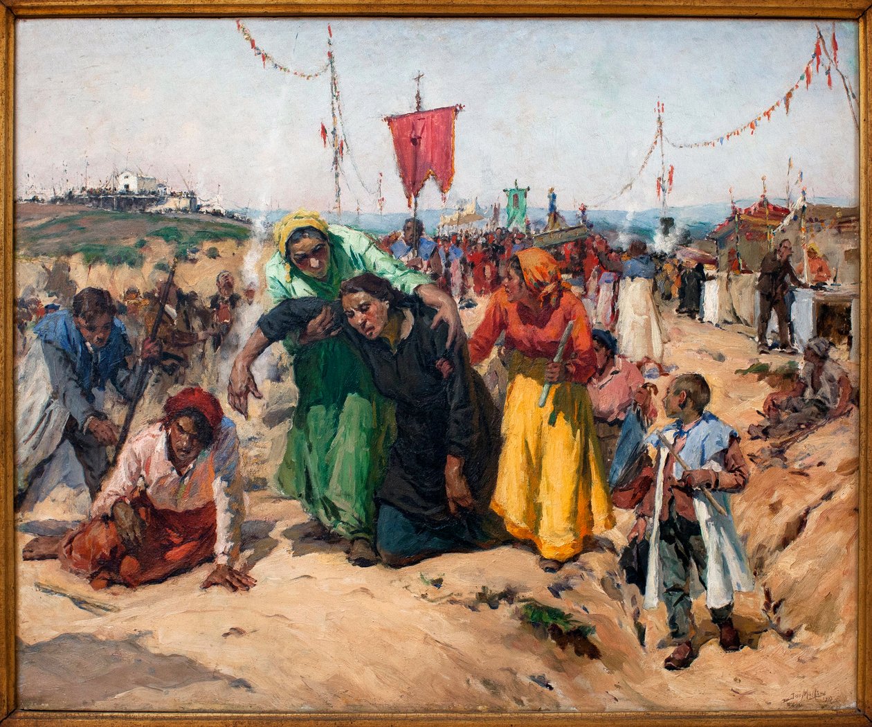 Les Promesses; Peinture de José Malhoa (1855-1933), huile sur bois - José Malhoa
