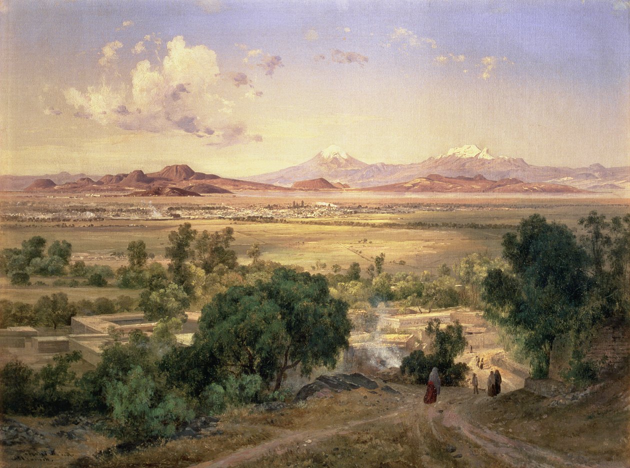 La vallée de Mexico depuis la crête basse de Tacubaya - José María Velasco