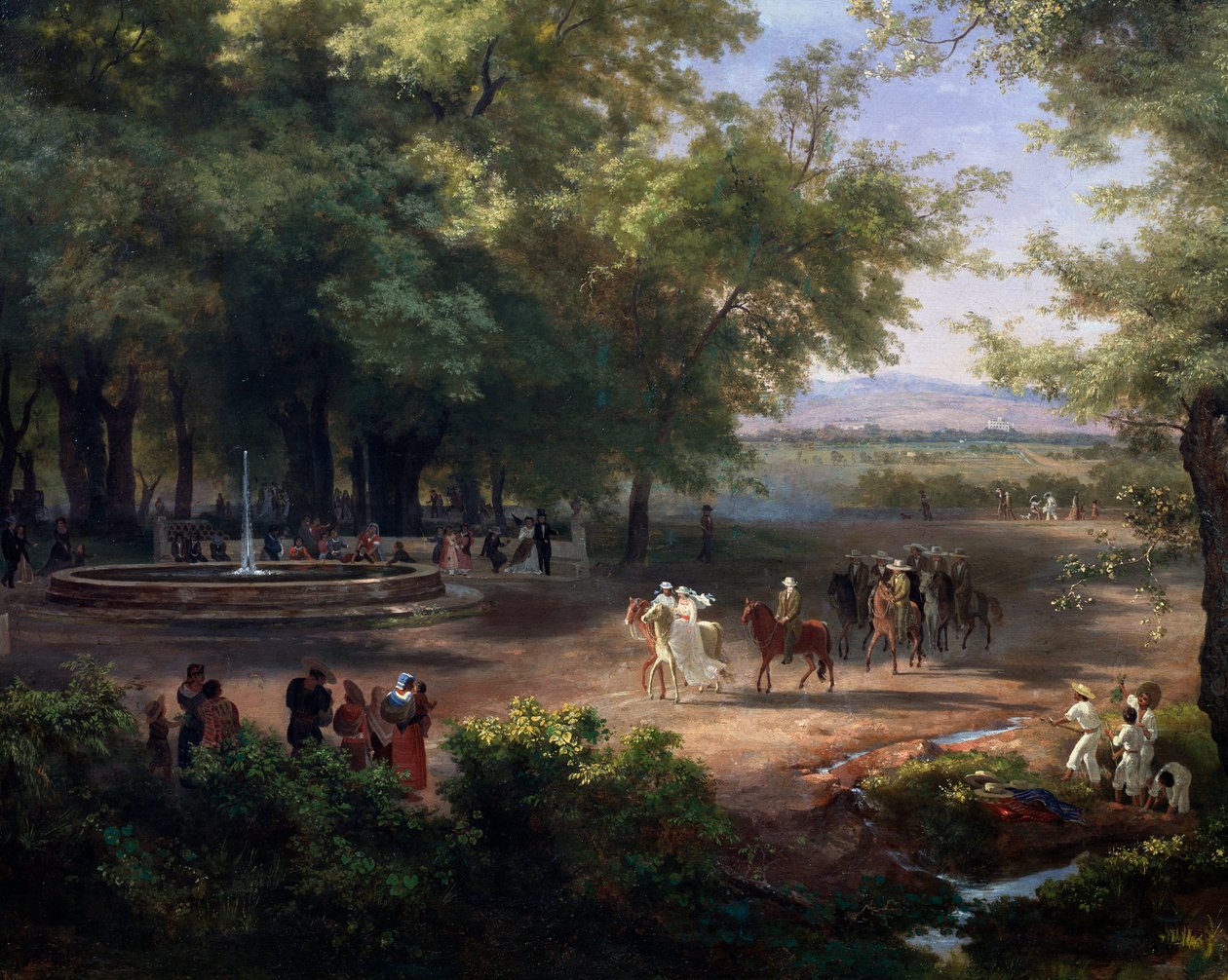 Promenade autour de Mexico, détail - José María Velasco