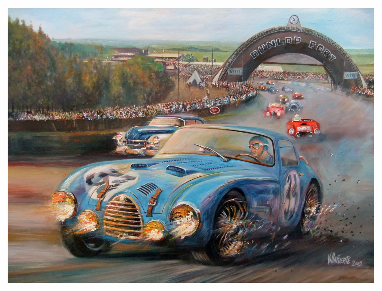 Juan Manuel Fangio au Mans 1950 Gordini Type 18S - Jose Maria Villafuerte