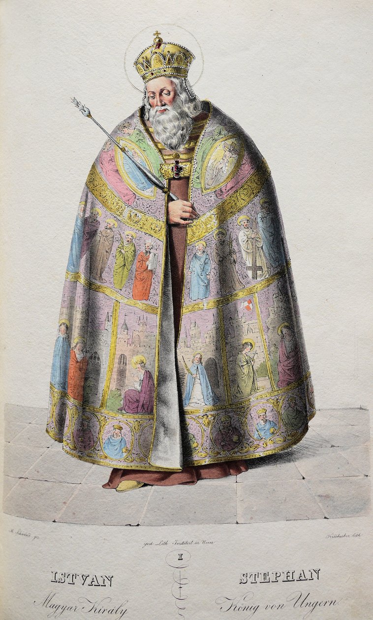 Étienne Ier (969-1038), le Saint, roi de Hongrie - Josef Nikolaus Kriehuber