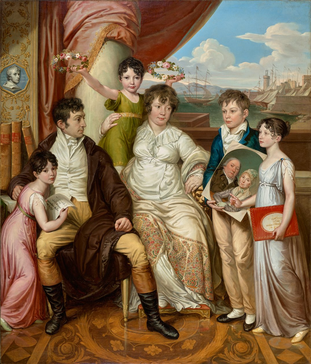 La famille du grand marchand Johann Christian Edler von Bruchmann - Josef Abel