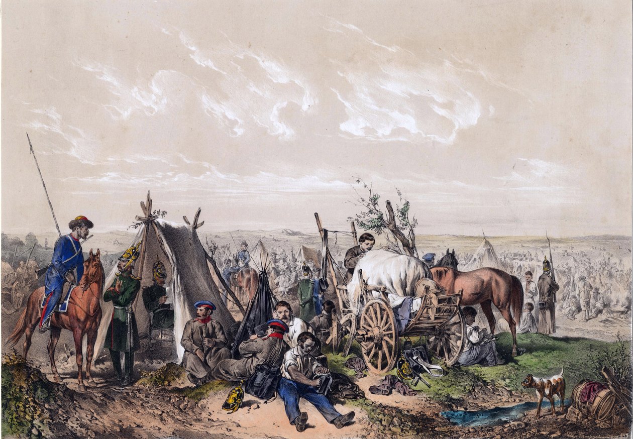 Une scène de la guerre d