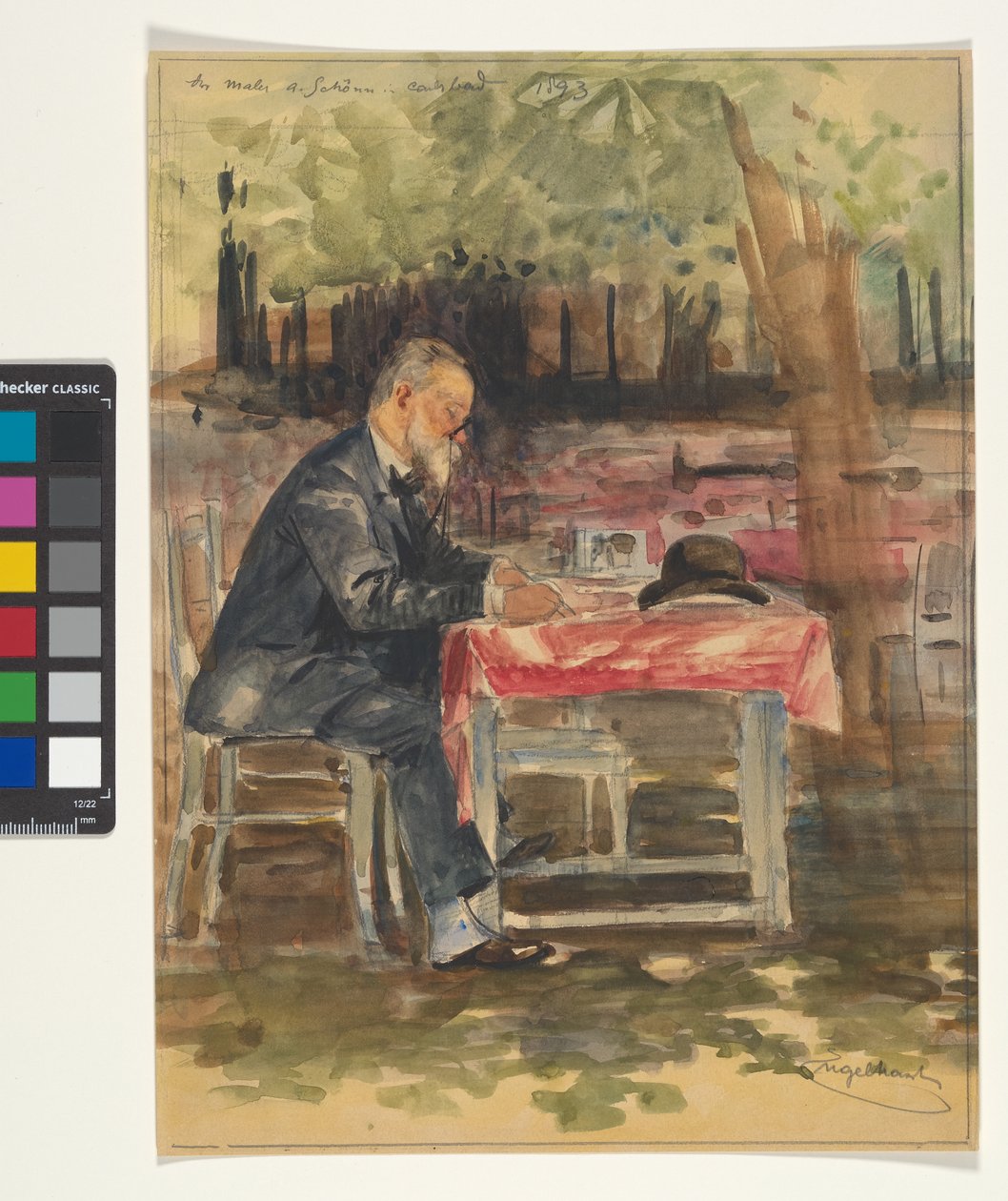 Le peintre A. Schönn à Karlsbad en 1893 - Josef Engelhart