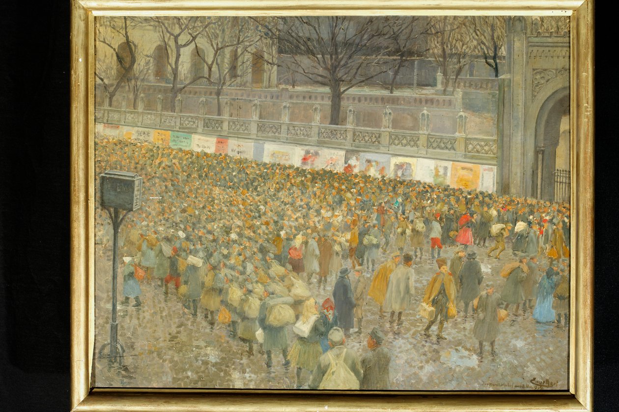 La gare du Nord le 8 nov. 1918 - Josef Engelhart