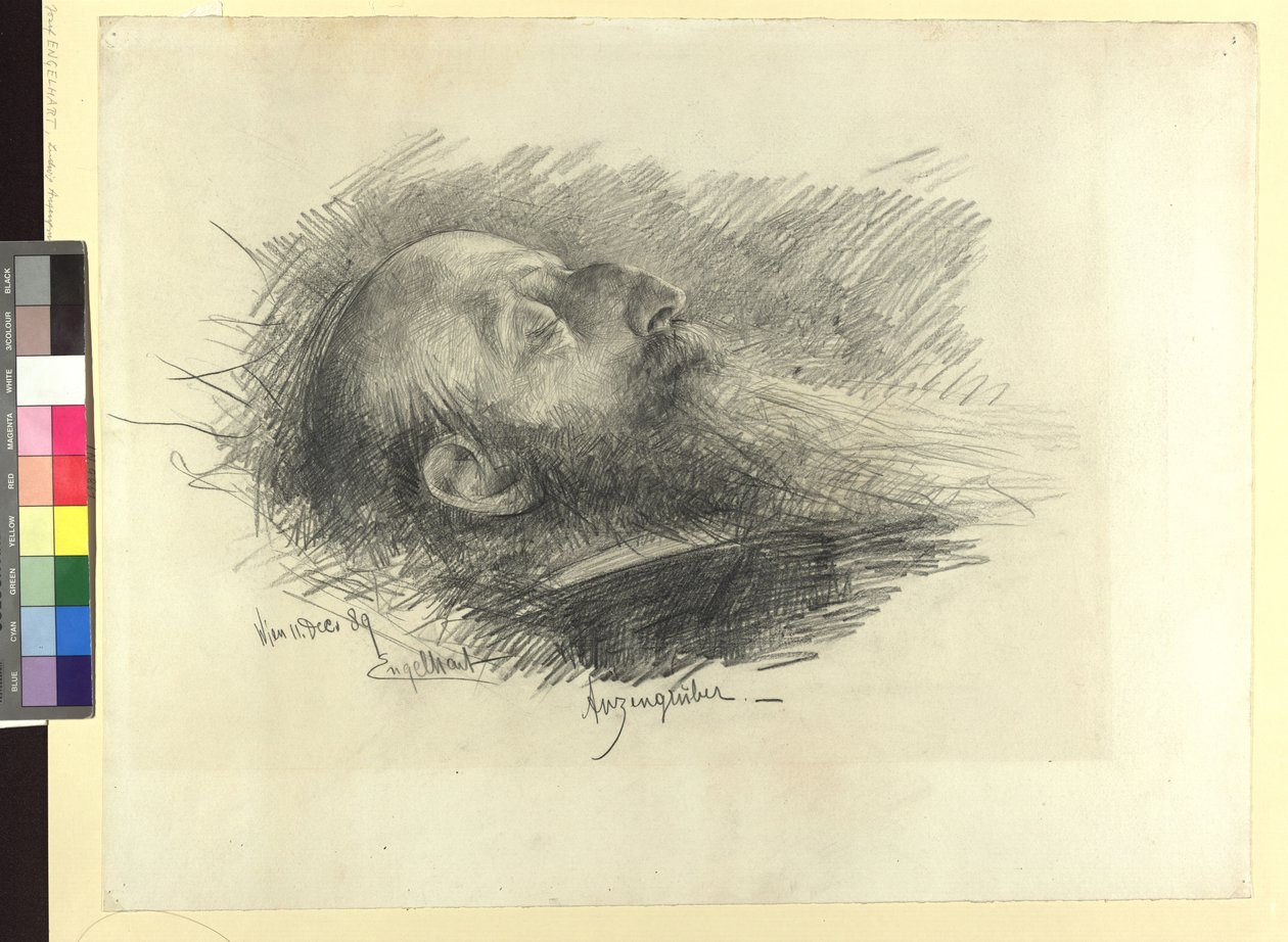 Ludwig Anzengruber sur son lit de mort - Josef Engelhart