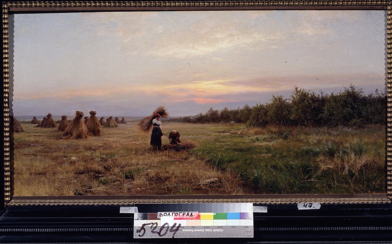 Moisson dans la lumière du soir - Josef Evstafievich Krachkovsky