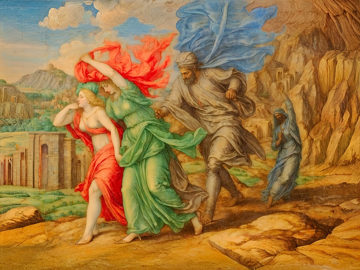 Fuite de Sodome et Gomorrhe - Josef Johann Michel