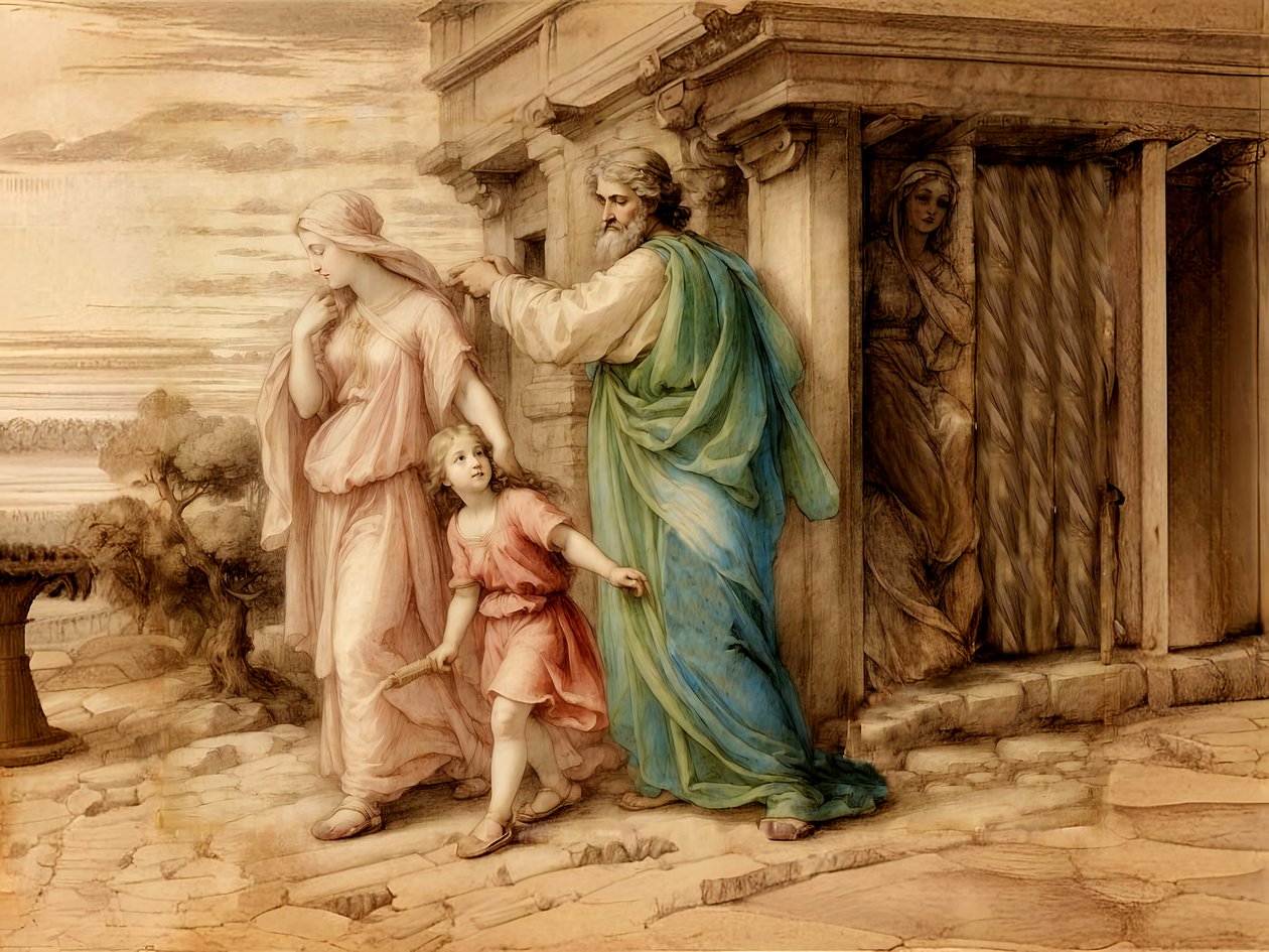 Agar et Ismaël chassés - Josef Johann Michel