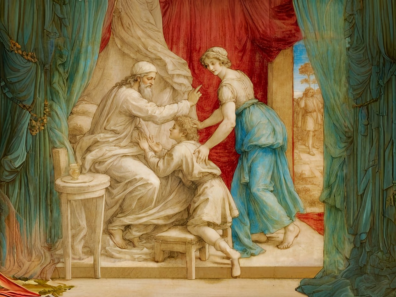 Isaac bénit Jacob - Josef Johann Michel