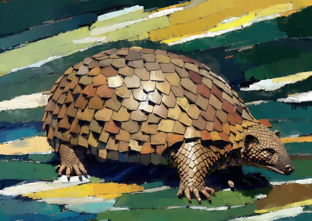 Animaux : pangolin 1 - Josef Johann Michel