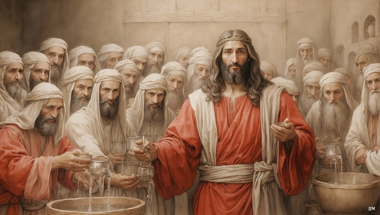 Jésus dit aux serviteurs de remplir les jarres d