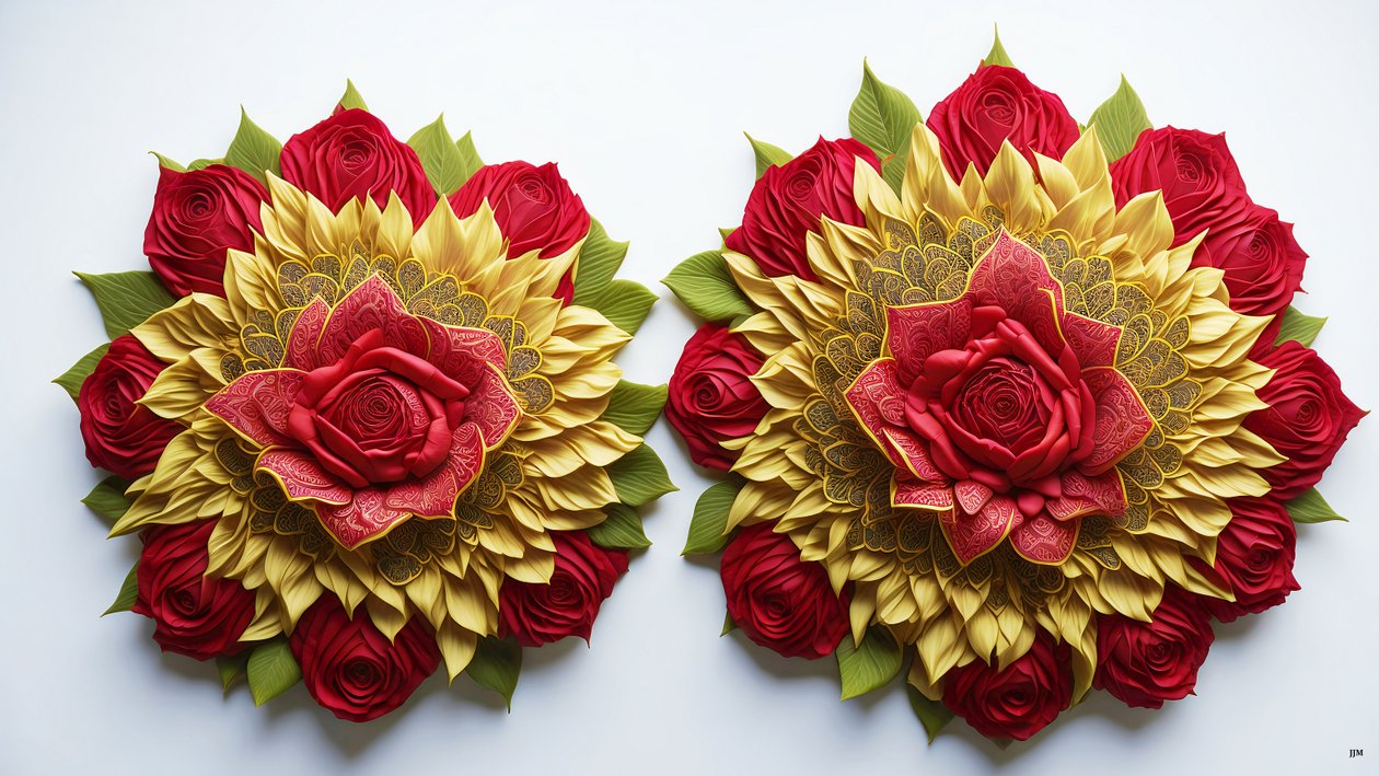 mandala: éléments de rose_02 - Josef Johann Michel