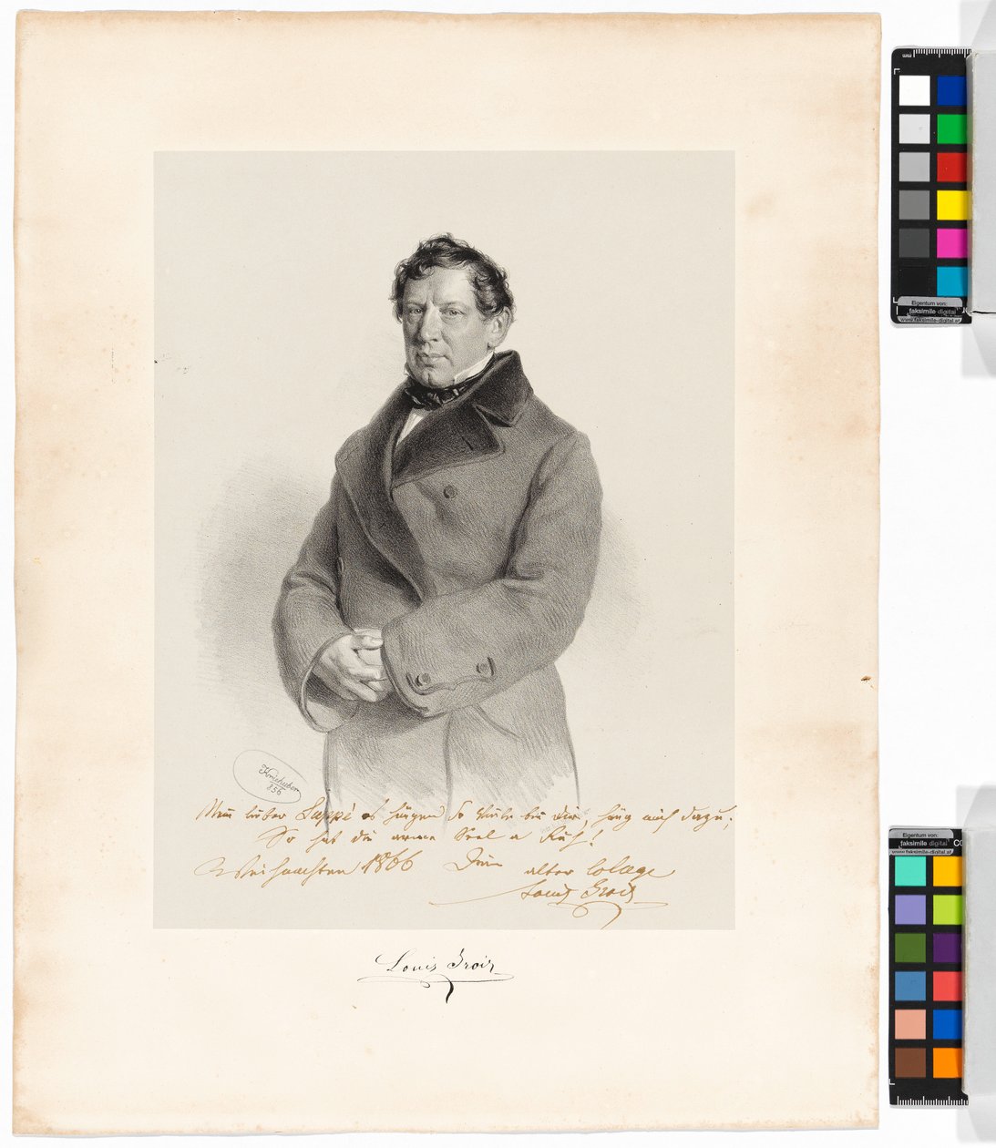 Alois (Louis) Grois (1809-1874), chanteur, acteur - Josef Kriehuber