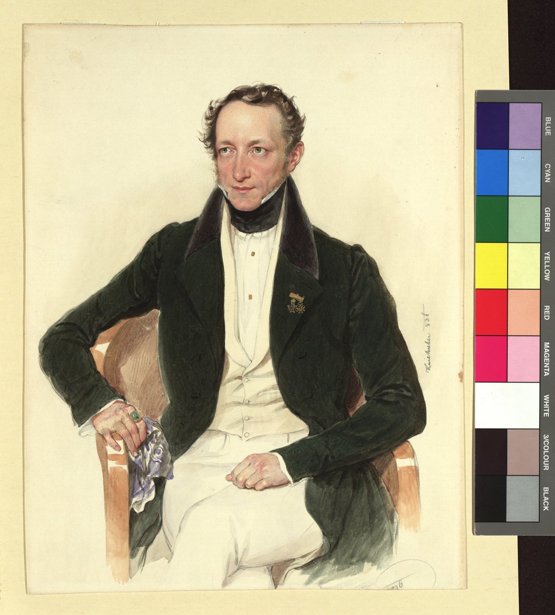 Portrait du poète et directeur de théâtre Johann Ludwig Deinhardstein - Josef Kriehuber