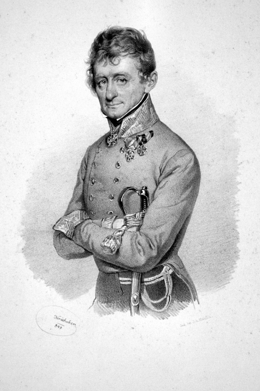 Franz Georg Dominik von Waldstätten Litho - Josef Kriehuber