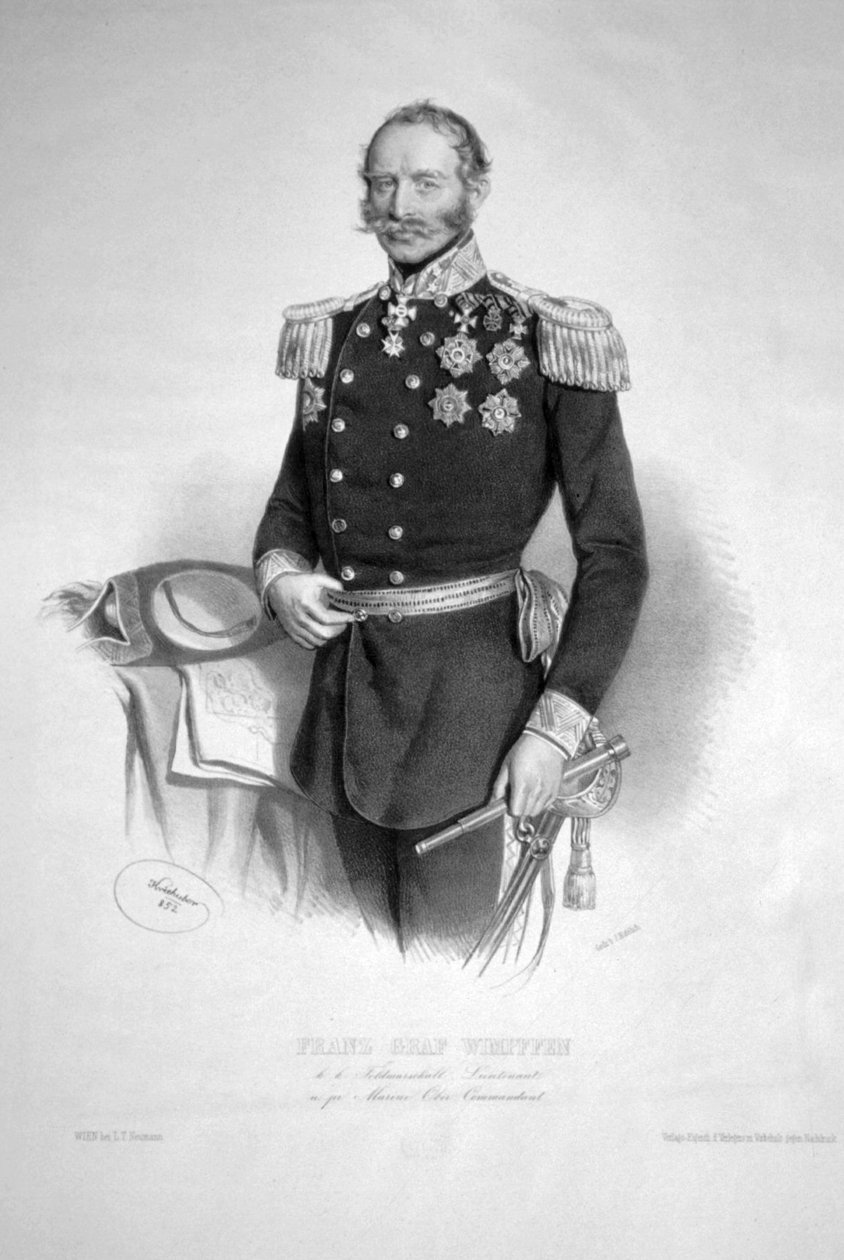 Franz Graf Wimpffen 1852 Litho - Josef Kriehuber