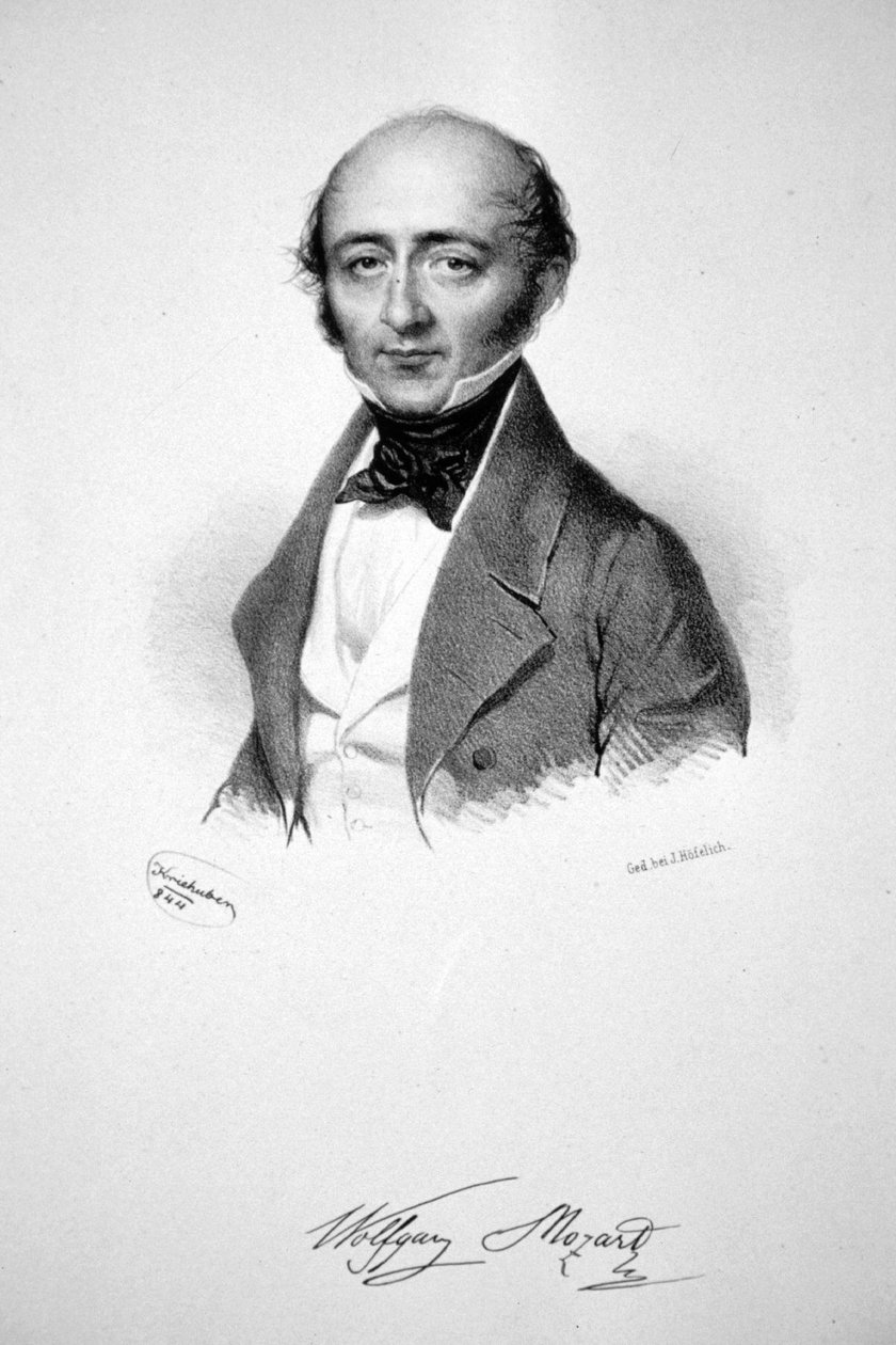 Franz Xaver Wolfgang Mozart Litho - Josef Kriehuber