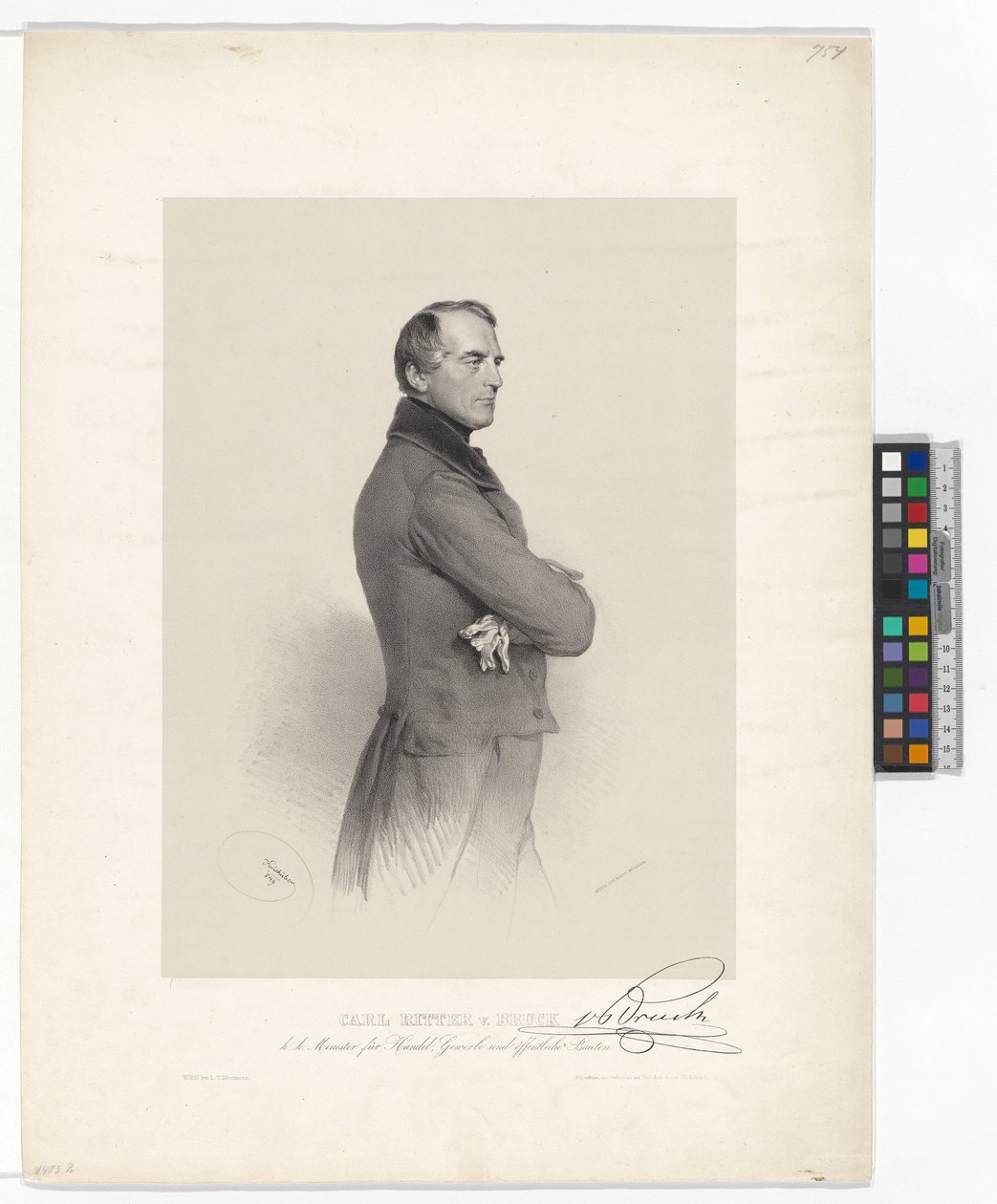 Karl Ludwig, baron von Bruck - Josef Kriehuber