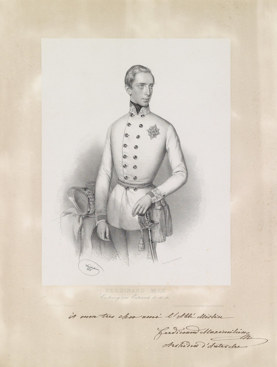 Portrait du jeune archiduc Ferdinand Maximilian en uniforme - Josef Kriehuber