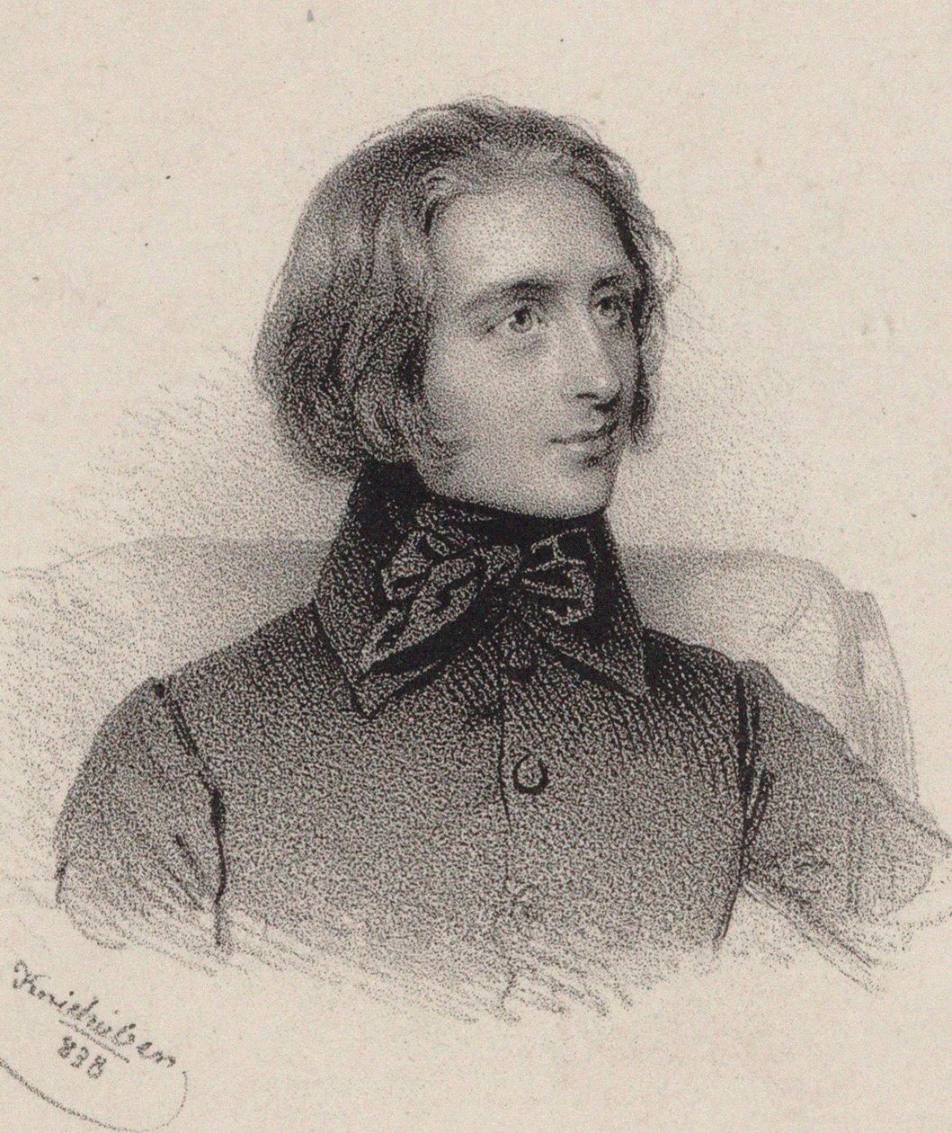 Portrait du compositeur Franz Liszt - Josef Kriehuber