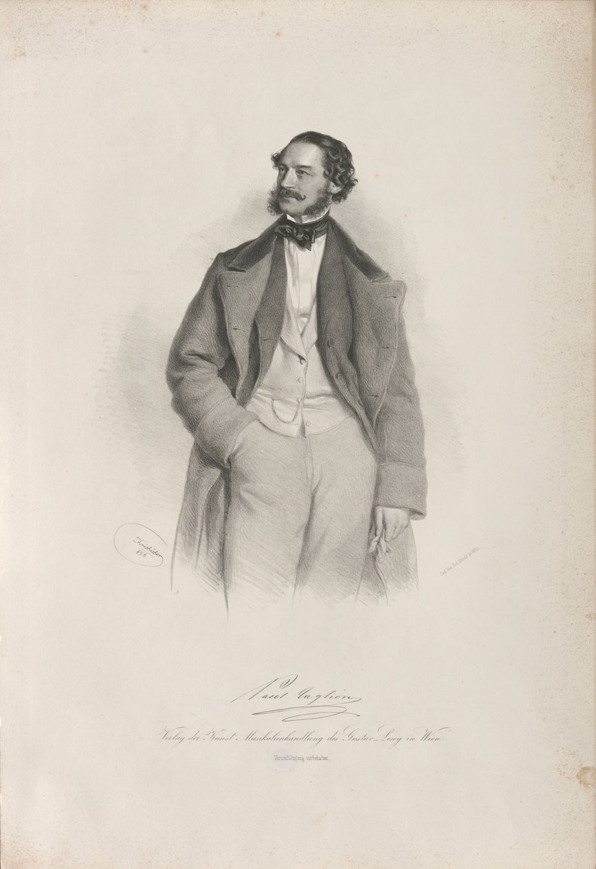 Portrait du danseur, chorégraphe et maître de ballet Paul Taglioni 1808-1884, 1856 - Josef Kriehuber