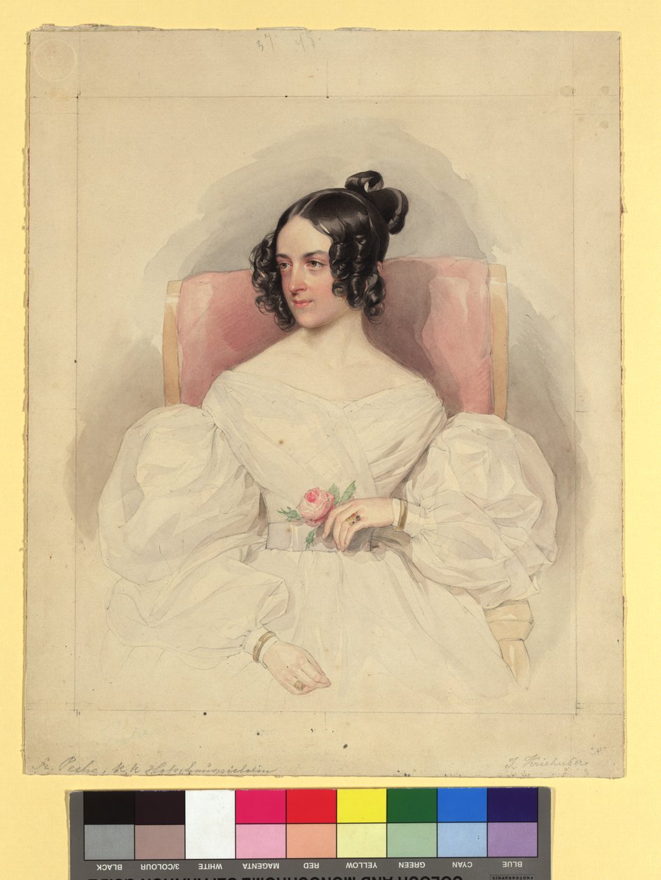Therese Peche (1806-1882), comédienne au Burgtheater - Josef Kriehuber