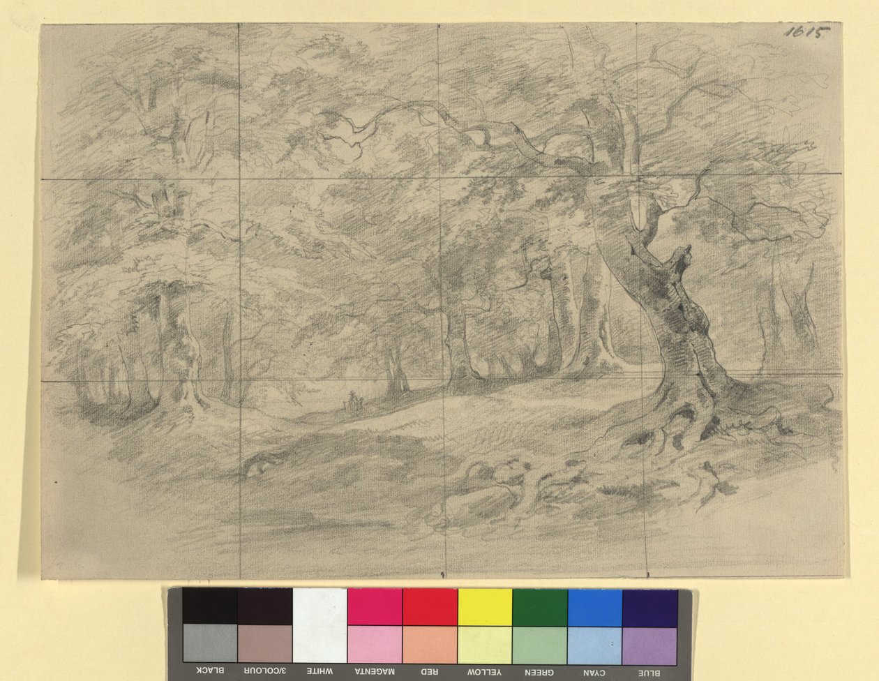 Paysage forestier avec figuration - Josef Kriehuber