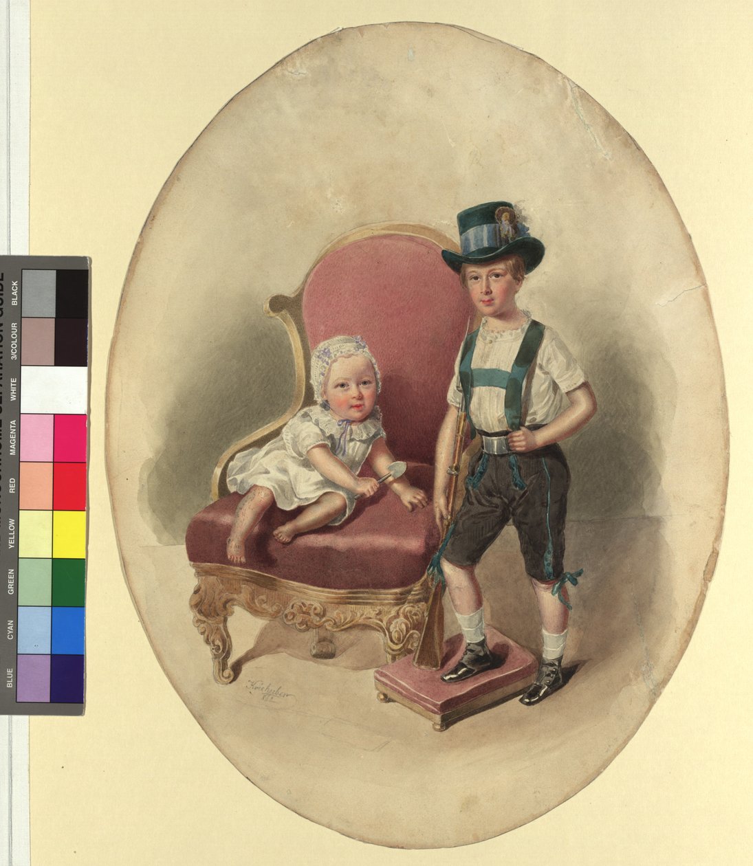 Deux enfants, probablement de la famille impériale - Josef Kriehuber