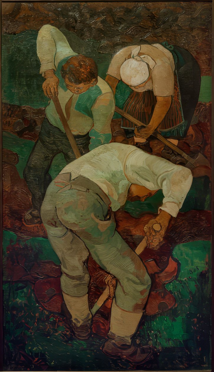 Ouvriers agricoles creuseurs - Josef Scharl