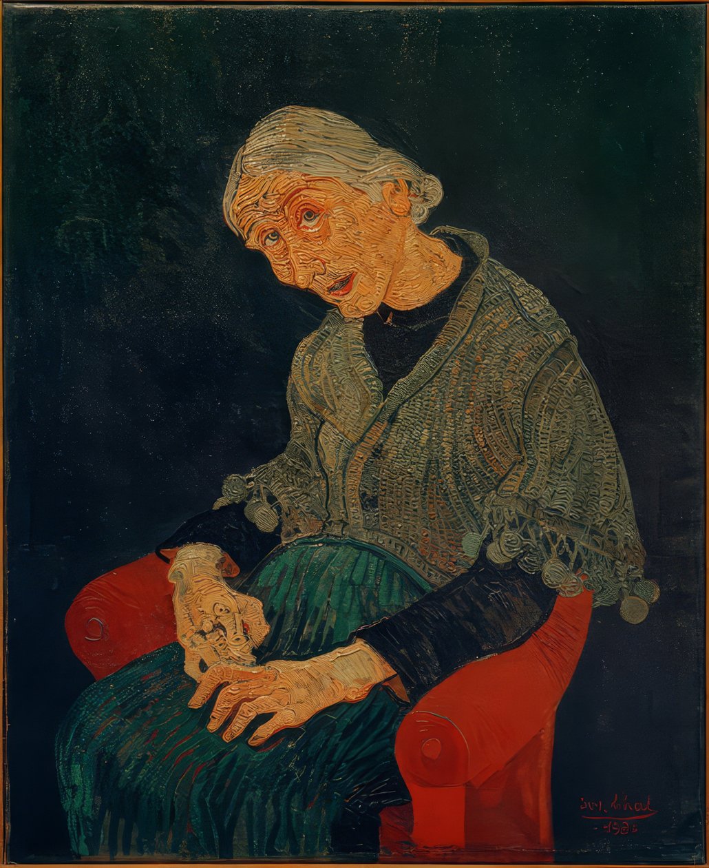 Vieille femme parisienne - Josef Scharl