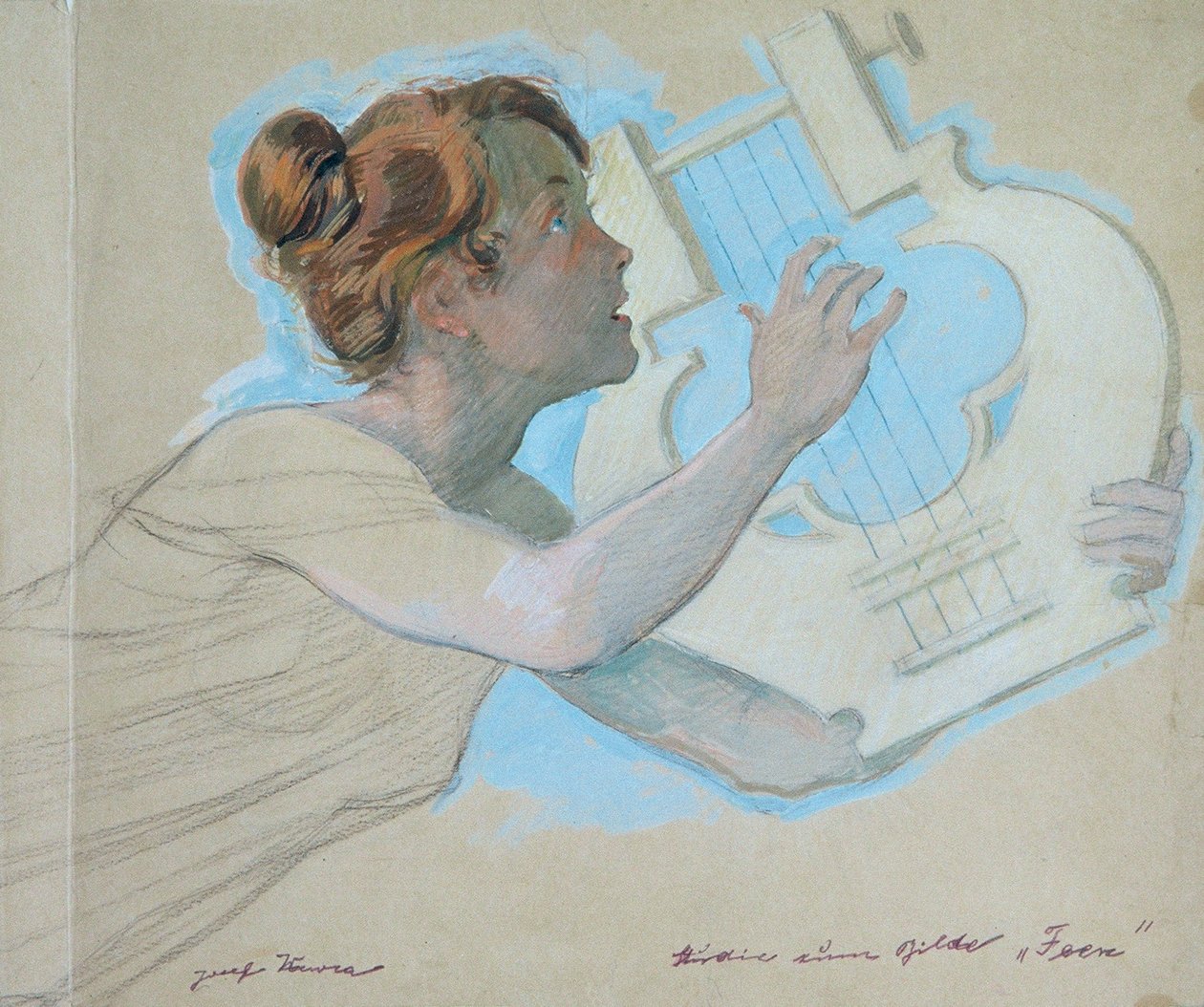 Étude pour le tableau : Fées - Josef Wawra